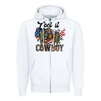 White cool it cowboy Zipper Hoodie - SublimationCraftShop