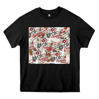 Black hot cocoa christmas cheer pattern Heavy Core Tee - CowhideDigitalArt