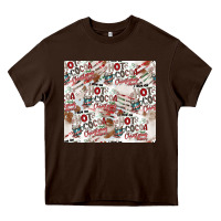 Hot Cocoa Christmas Cheer Pattern Heavy Core Tee | Teevron