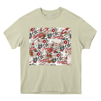 Mossy hot cocoa christmas cheer pattern Heavy Core Tee - CowhideDigitalArt