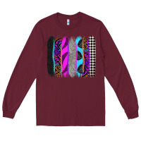 Burgundy race brushstrokes Long Sleeve Tee - Zillion Design Studio