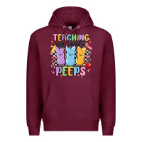 Burgundy teaching my favorite peeps Premium Hoodie - MaliasSmallBusiness