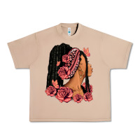 Burro Pink roses afro woman Urban Heavy Tee - RanaPortraitStore