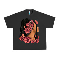 Pigment Black Pink roses afro woman Urban Heavy Tee - RanaPortraitStore