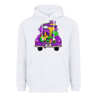 White farm truck, mardi gras Heavyweight Hoodie - JahusDesignShop