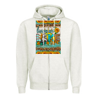 Oatmeal Heather living on lake time air freshener Zipper Hoodie - HRA Design Shop