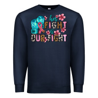 Navy her fighting is our fight Premium Sweatshirt - AdoDesignShop