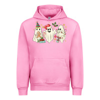 Fuchsia Pink Christmas ghosts Urban Hoodie - MaliasSmallBusiness