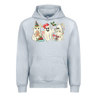 Heather Grey Christmas ghosts Urban Hoodie - MaliasSmallBusiness