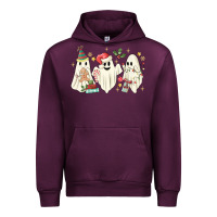 Mauve Wine Christmas ghosts Urban Hoodie - MaliasSmallBusiness