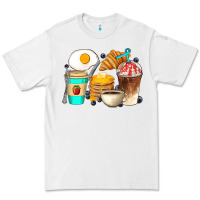 White Breakfast Coffee Cups Premium Tee - Artiststas
