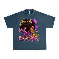Midnight Navy She got mad hustle and a dope soul Urban Heavy Tee - RanaPortraitStore