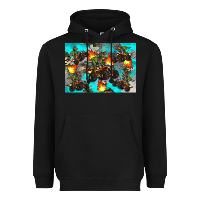 Dinosaur Monster Truck Heavyweight Hoodie by Artiststas | Teevron