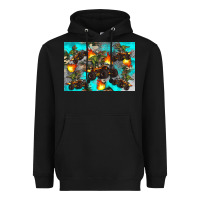 Black Dinosaur monster truck Heavyweight Hoodie - Artiststas