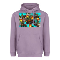Lavender Dinosaur monster truck Heavyweight Hoodie - Artiststas
