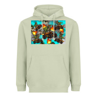 Matcha Dinosaur monster truck Heavyweight Hoodie - Artiststas