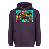 Plum Dinosaur monster truck Heavyweight Hoodie - Artiststas
