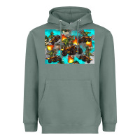 Sage Dinosaur monster truck Heavyweight Hoodie - Artiststas