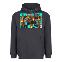 Smoke Dinosaur monster truck Heavyweight Hoodie - Artiststas