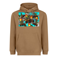 Toasted Coconut Dinosaur monster truck Heavyweight Hoodie - Artiststas