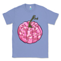 Colony Blue pink pumpkin with breast cancer ribbons Classic Tee - RanaPortraitStore