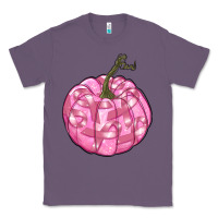 Lavender pink pumpkin with breast cancer ribbons Classic Tee - RanaPortraitStore