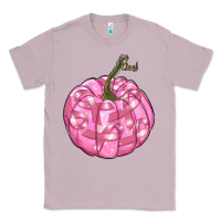 Lilac pink pumpkin with breast cancer ribbons Classic Tee - RanaPortraitStore