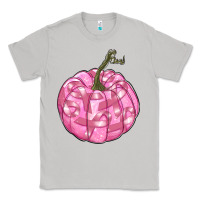 Moon Dust pink pumpkin with breast cancer ribbons Classic Tee - RanaPortraitStore
