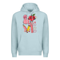 Blue Mist love teacher Premium Hoodie - MaliasSmallBusiness