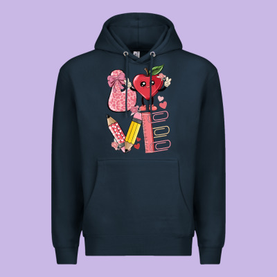 Love Teacher Premium Hoodie Designed By Maliassmallbusiness