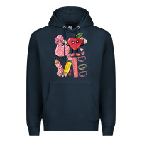 Navy love teacher Premium Hoodie - MaliasSmallBusiness