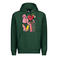 Sports Green love teacher Premium Hoodie - MaliasSmallBusiness