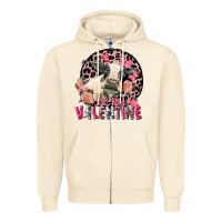 Be My Valentine Holstein Cow Valentine's Day Zipper Hoodie | Teevron