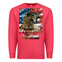 Cardinal usa flag and leopard with boots 12 oz regular can cooler Premium Sweatshirt - Artiststas