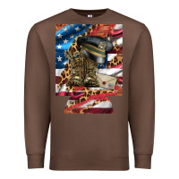 Chestnut usa flag and leopard with boots 12 oz regular can cooler Premium Sweatshirt - Artiststas