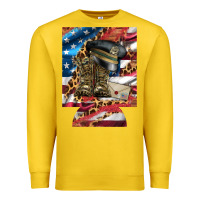 Lemon usa flag and leopard with boots 12 oz regular can cooler Premium Sweatshirt - Artiststas