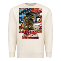 Sandshell usa flag and leopard with boots 12 oz regular can cooler Premium Sweatshirt - Artiststas