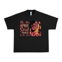 Black She has fire in her soul afro woman Urban Heavy Tee - RanaPortraitStore
