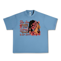 Pebble Blue She has fire in her soul afro woman Urban Heavy Tee - RanaPortraitStore