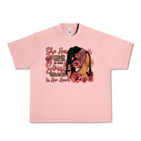 Salmon She has fire in her soul afro woman Urban Heavy Tee - RanaPortraitStore