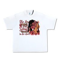 White She has fire in her soul afro woman Urban Heavy Tee - RanaPortraitStore