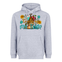 Heather Grey teaching my tribe Heavyweight Hoodie - BundleAndBundleShop