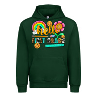 Forest Green hello first grade Urban Hoodie - NancyCooperArtShop