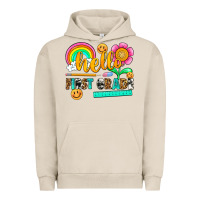 Pigment French Oak hello first grade Urban Hoodie - NancyCooperArtShop