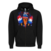 Black 4th of July ice creams Zipper Hoodie - Neo Western
