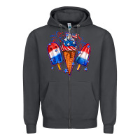 Smoke 4th of July ice creams Zipper Hoodie - Neo Western