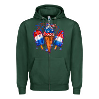 Sports Green 4th of July ice creams Zipper Hoodie - Neo Western