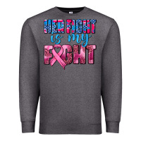 Charcoal Heather her fight is my fight Premium Sweatshirt - AdoDesignShop