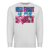 Dove Grey her fight is my fight Premium Sweatshirt - AdoDesignShop