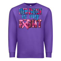 Purple her fight is my fight Premium Sweatshirt - AdoDesignShop